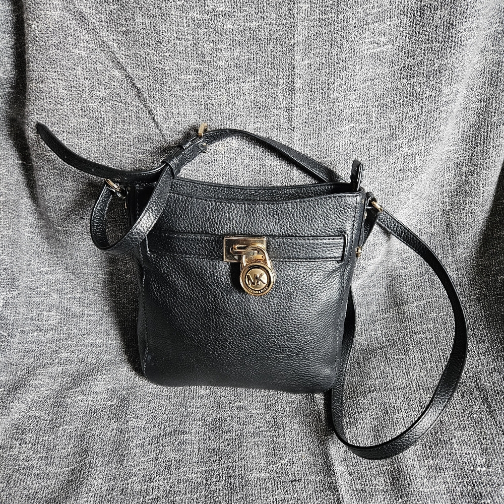 Michael Kors Black Leather Crossbody Bag